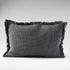A Rectangle 40cm x 60cm Chelsea Fringe Cotton Cushion in slate grey.