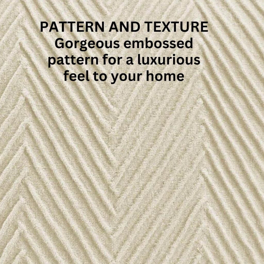 Add texture and pattern to your home decor with the cream Chevvy Cushion with a chevron pattern, measuring 50cm square to style your bed or sofa.