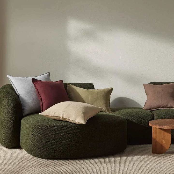 Como Linen 50cm, 60cm Square and Lumbar Rectangle Cushions in a living room