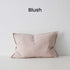 Como Blush Pink European Linen Cushion Lumbar 40cm 60cm Weave Cushions Covers Feather Inserts
