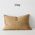 Como Clay Brown European Linen Cushion Lumbar 40cm 60cm Weave Cushions Covers Feather Inserts