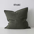 Como Khaki Green European Linen Cushion 60cm Weave Cushions Covers Feather Inserts