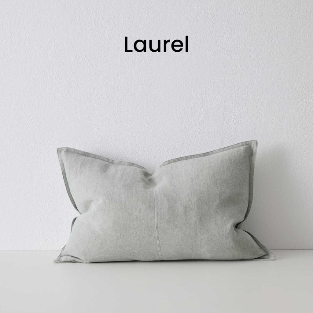 Como Laurel Grey European Linen Cushion Lumbar 40cm 60cm Weave Cushions Covers Feather Inserts