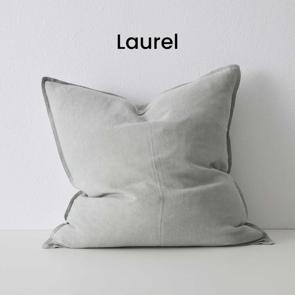 Como Laurel GreyEuropean Linen Cushion 60cm Weave Cushions Covers Feather Inserts