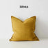 Como Moss Yellow European Linen Cushion 50cm Weave Cushions Covers Feather Inserts