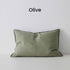 Como Olive Green European Linen Cushion Lumbar 40cm 60cm Weave Cushions Covers Feather Inserts