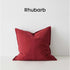 Como Rhubarb Red European Linen Cushion 50cm Weave Cushions Covers Feather Inserts
