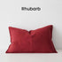 Como Rhubarb Red European Linen Cushion Lumbar 40cm 60cm Weave Cushions Covers Feather Inserts