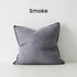 Como Smoke Grey Black European Linen Cushion 50cm Weave Cushions Covers Feather Inserts