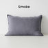 Como Smoke Grey European Linen Cushion Lumbar 40cm 60cm Weave Cushions Covers Feather Inserts