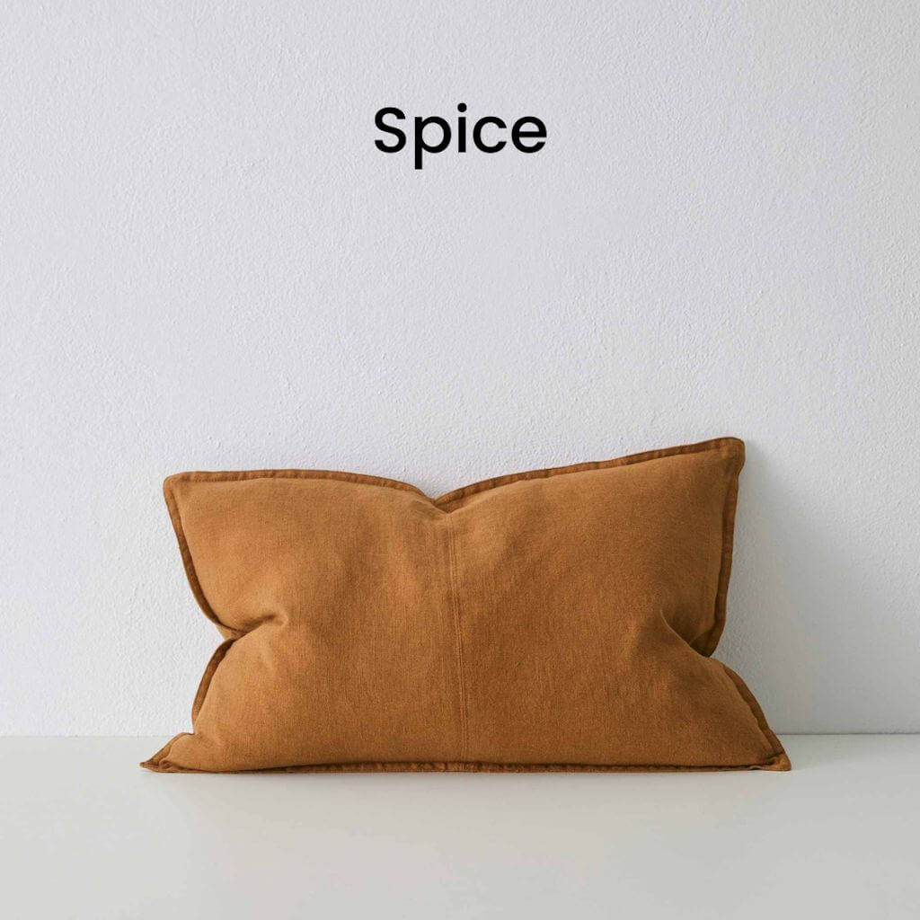 Como Spice Orange European Linen Cushion Lumbar 40cm 60cm Weave Cushions Covers Feather Inserts