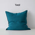 Como Teal Blue European Linen Cushion 60cm Weave Cushions Covers Feather Inserts