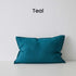 Como Teal Blue European Linen Cushion Lumbar 40cm 60cm Weave Cushions Covers Feather Inserts