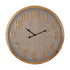Large Contemporary Grey Wall Clock measuring 60cm with timber numbers.