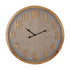Large Contemporary Grey Wall Clock measuring 60cm with timber numbers.