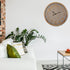 A big modern contemporary Grey Wall Clock measuring 60cm with timber numbers to style empty living room walls.
