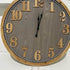 Large Contemporary Grey Wall Clock measuring 60cm with timber numbers and border to decorate your walls.
