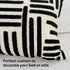 Decorate your bedroom bed and living room sofa with a black and white Crossroads Cushion