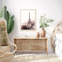 A wall art photo print of the Eiffel Tower in Paris with a timber frame to style your bedroom walls
