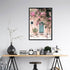 Greek Pink Villa with Green Door Wall Art Photograph Print Framed or Unframed in Office Beautiful Home Decor