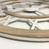 Measuring 80cm, the big Hamptons Double Frame Floating Wall Clock features white numerals with a natural timber frame.