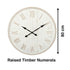 A stylish big 80cm Hamptons Roman Numeral Rimmed White Wall Clock.