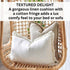 Add casual texture to your home with the Square 60cm Luca Boho Fringe Cushion in white