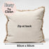 The Square 50cm Luca Boho Fringe Cushion has a zip at the back and removable cover. 