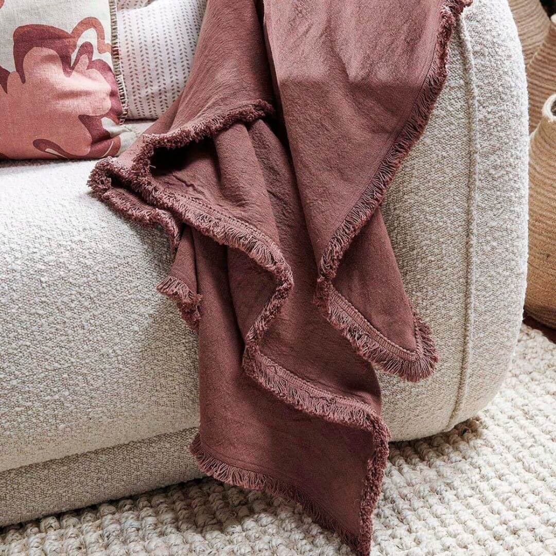 Boho fringe blanket online