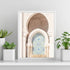 Moroccan Temple Arch Wall Art Photo Print with a white frame to fill empty shelves and tables by Beautiful Home Decor 