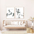 A set of 2 Australian Native Eucalyptus Leaves Wall Art Prints with a timber frame to style a coastal Australian empty walls.