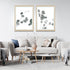 A set of 2 Australian Native Eucalyptus Leaves Wall Art Prints with a timber frame for the living room by Beautiful HomeDecor