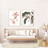 A set of 2 Native Gum Eucalyptus Flower Wall Art Prints with a timber frame in hallway shop online at Beautiful Home Decor with free shipping