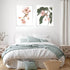 A set of 2 Native Gum Eucalyptus Flower Wall Art Prints with a white frame or unframed for your bedroom walls