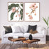 Style your empty living room walls with this gorgeous set of 2 native gum pink eucalyptus flowers  wall art prints