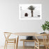 A White Spanish Church Wall Art Print with a Palm Tree  with a white frame or unframed to style your dining room