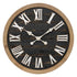Vintage Industrial Large Black Wall Clock in 60 cm with metal Roman Numerals and clock hands