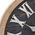A beautiful Vintage Industrial Large Black Wall Clock in 60 cm with metal Roman Numerals and clock hands