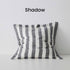 Vito Shadow Black Stone washed linen Cushion 50cm Striped Weave Cushions and Covers with feather insert Beautiful Home Decor