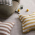 Vito washed linen Cushion 50cm Striped Weave Cushions and Covers with feather insert Beautiful Home Decor