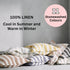100% linen Vito cushions in 11 colours keep you cool in sumer and warm in winter
