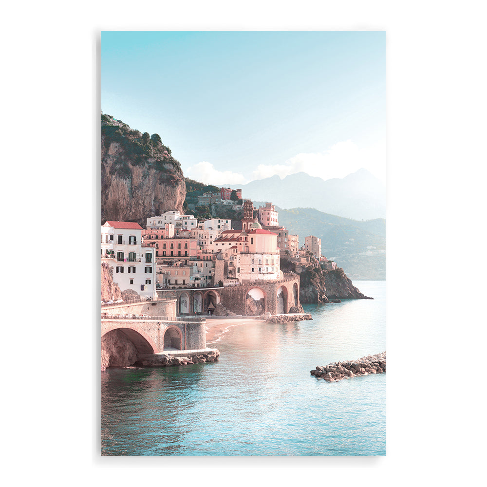 Amalfi Coast City Wall Art Photograph Print Canvas Picture Artwork Not Framed or Unframed by Beautiful Home Decor