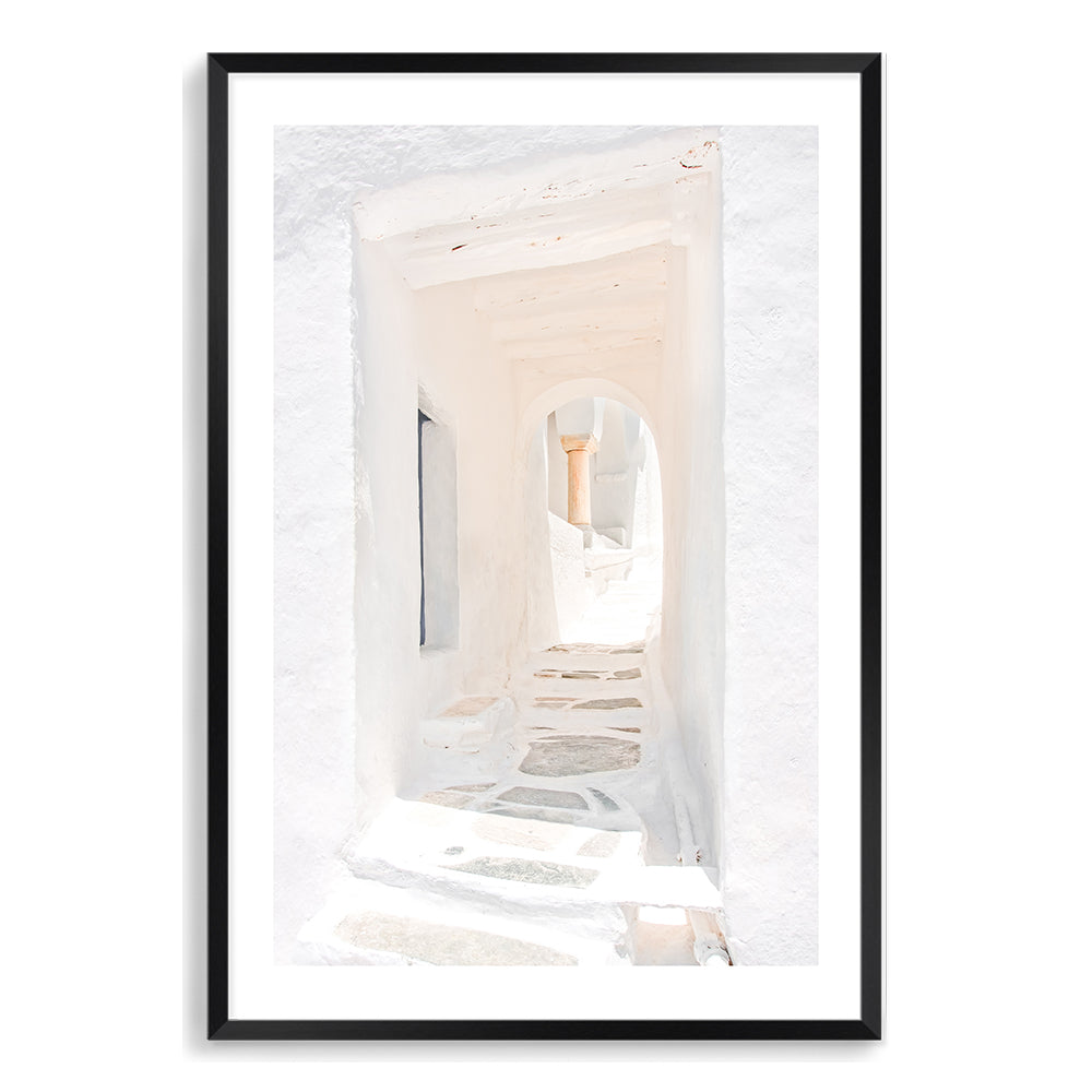 Archway in Santorini Greece Abstract Wall Art Photograph Print Canvas Picture Artwork  Black Framed or Unframed by Beautiful Home Decor