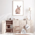 Featuring the Animal Baby Bunny Rabbit photo art print, available with a timber, frame.