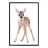 Featuring an adorable Animal Baby Deer photo art print, available in an unframed poster print, stretched canvas or with a timber, white or black frame.