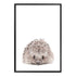 An Animal Baby Hedgehog photo art print, available in an unframed poster print, stretched canvas or with a timber, white or black frame.