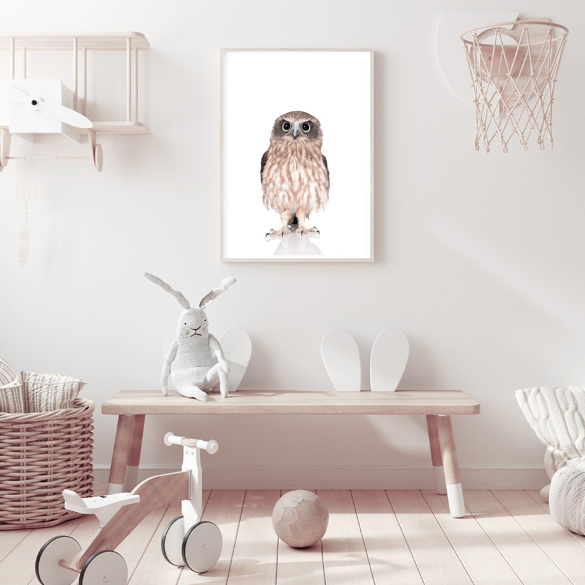 Featuring the gorgeous animal Baby Owl photo art print, available in an unframed poster print, stretched canvas or with a timber, white or black frame.