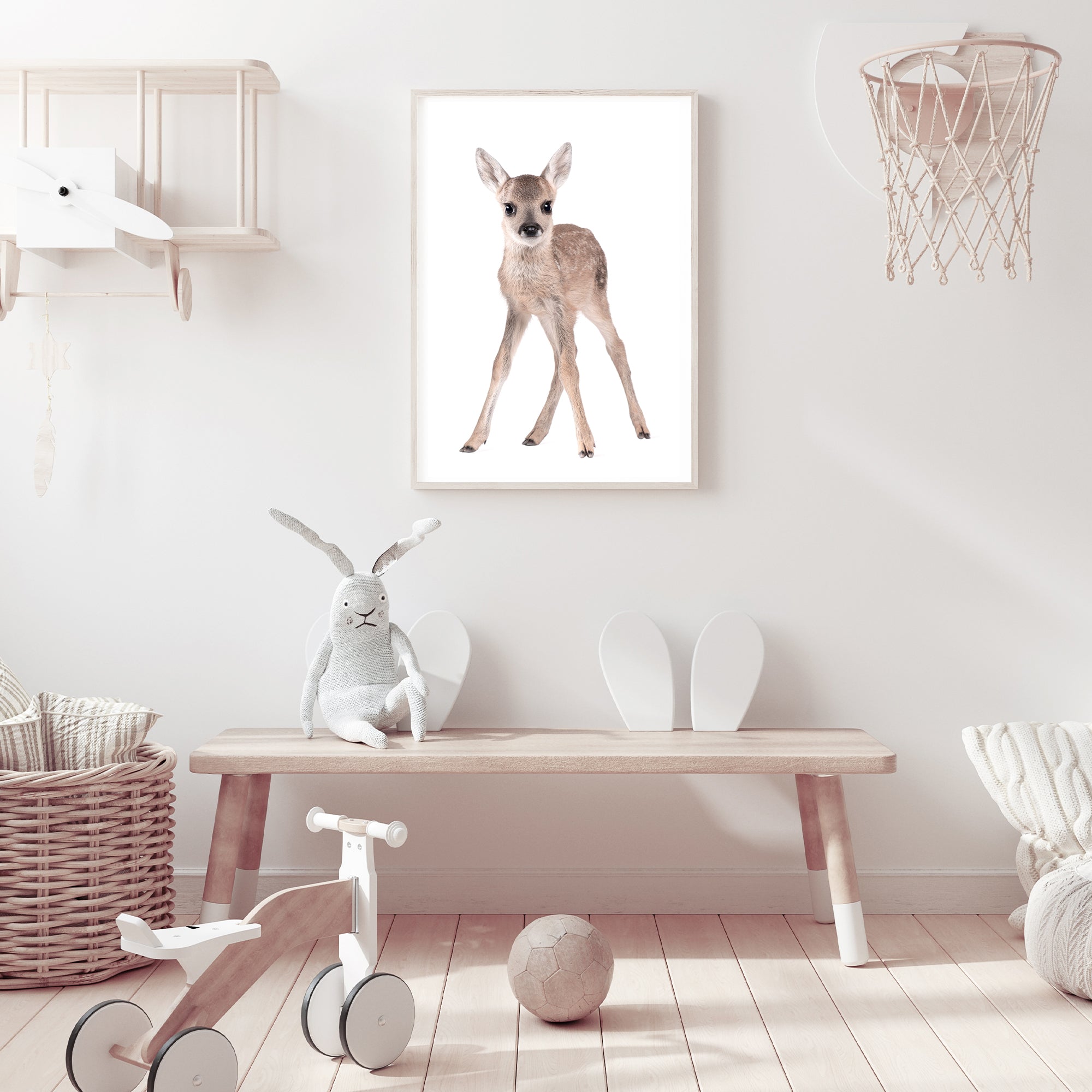 Featuring the Animal Baby Deer photo art print, available in an unframed poster print, stretched canvas or with a timber, white or black frame.