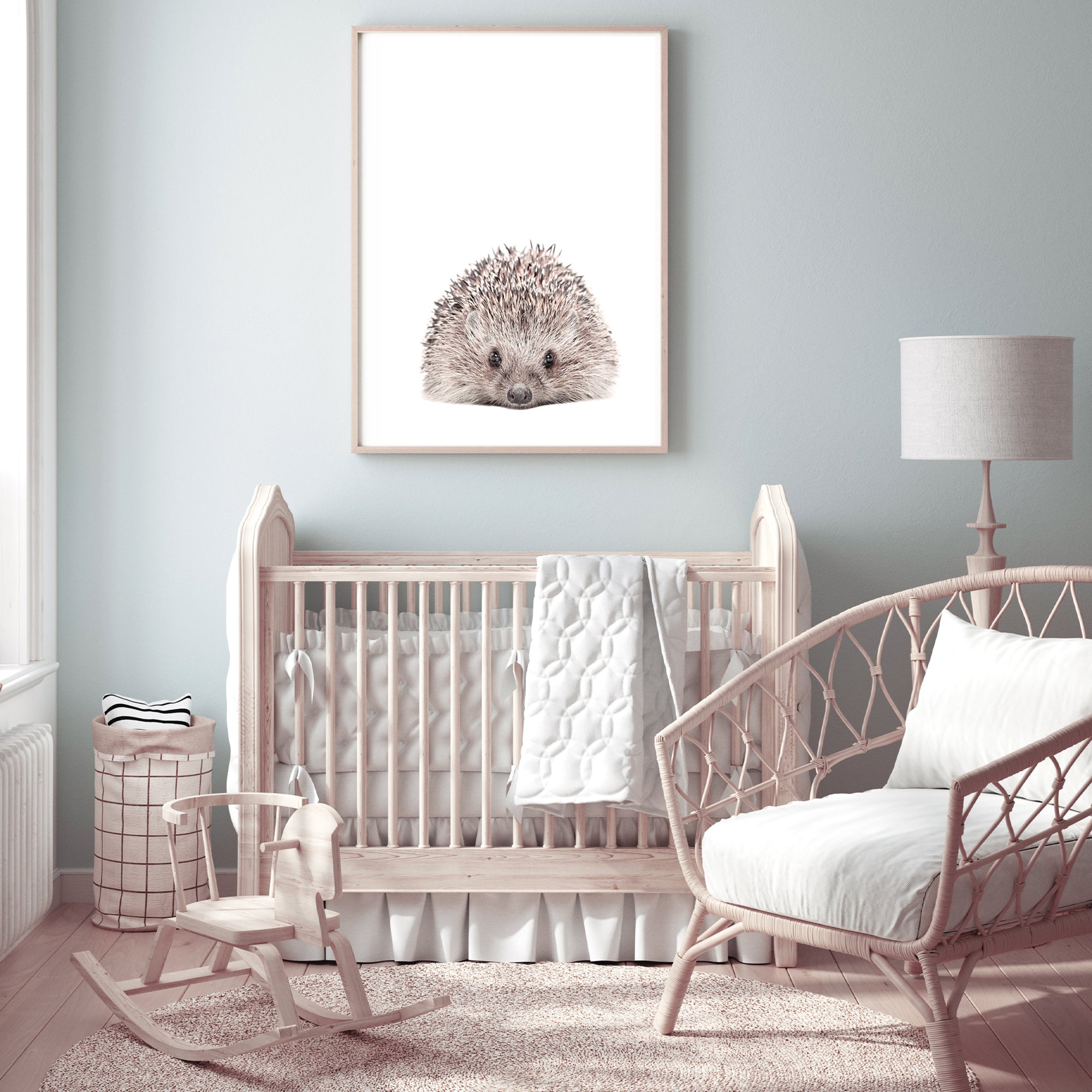 Featuring the Animal Baby Hedgehog photo art print, available in an unframed poster print, stretched canvas or with a timber, white or black frame.