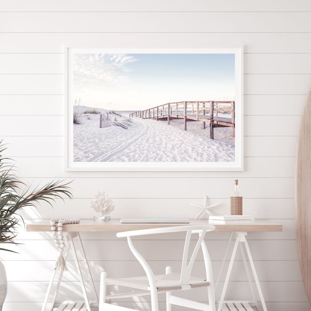 Beachside Boardwalk Wall Art Photograph Print or Canvas Framed or Unframed for a  Dining Room by Beautiful Home Decor